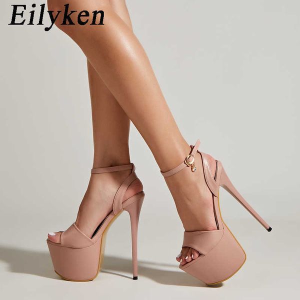 

high heels platform sandals women fashion open toe buckle strap club pole dancing summer shoes 230306, Black