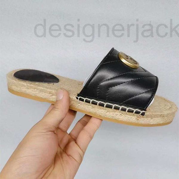 

sandals designer women straw sandals large womens slippers open toe black thick soled fashion letter sandal 35-41 clqa