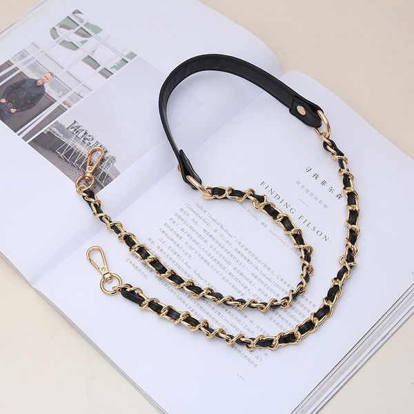 

bag parts accessories 90cm100cm110cm120cm women's diagonal span metal chain oneshoulder joker 230330, Black
