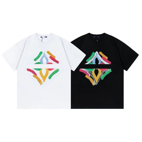 

mens designer t shirt luxury man womens tees with letters print short sleeves sell high street men hip hop clothes asian size m/4xl, White;black