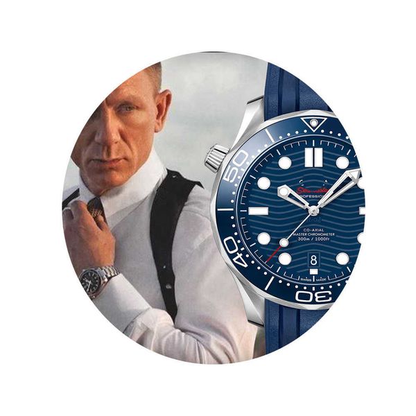 

007 same watch men's watch helium escape valve diver, luxury, sport, Slivery;brown