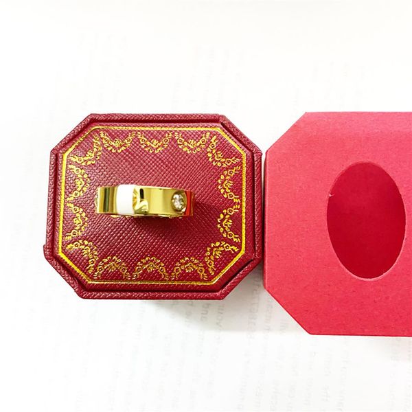 

316l stainless steel 6mm 4mm love rings for woman man jewelry lover rings 18k gold-color and rose gold plated with box241k, Silver