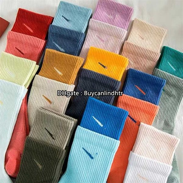 

wholesale socks men's women stockings pure cotton 10 colors sport sockings letter nk print ul4y, Black