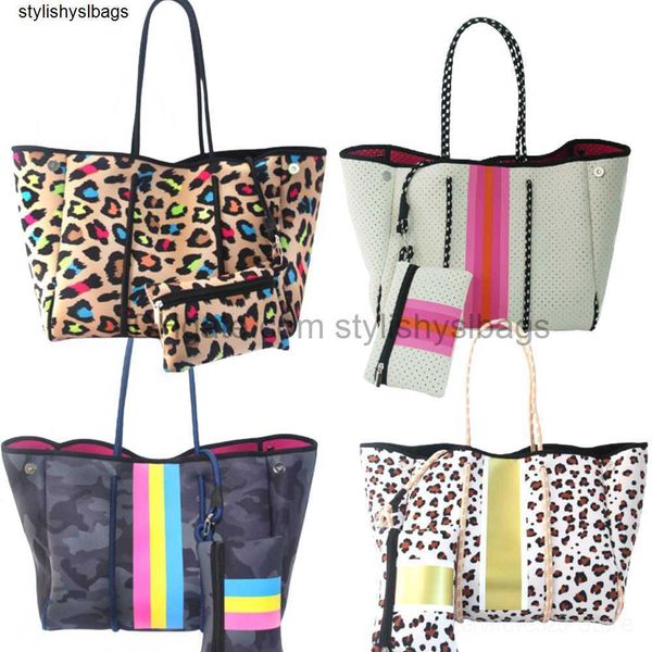 

totes ladies tote handbag bag neoprene beach bag summer large-capacity shoulder bag waterproof travel bag vacation european american 033023h