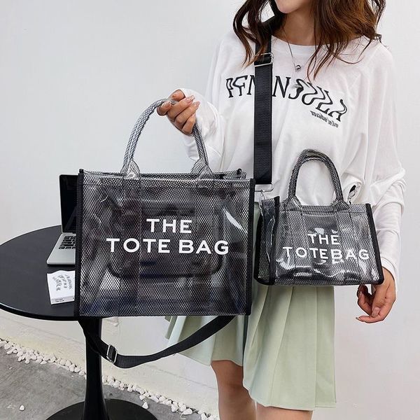 

Top Designer Shoulder Bags Fashion Beach Transparent Jelly Bag High Capacity Womens Street Trend Handbag Brand Totes Girls' Temperament Cross Body, Red
