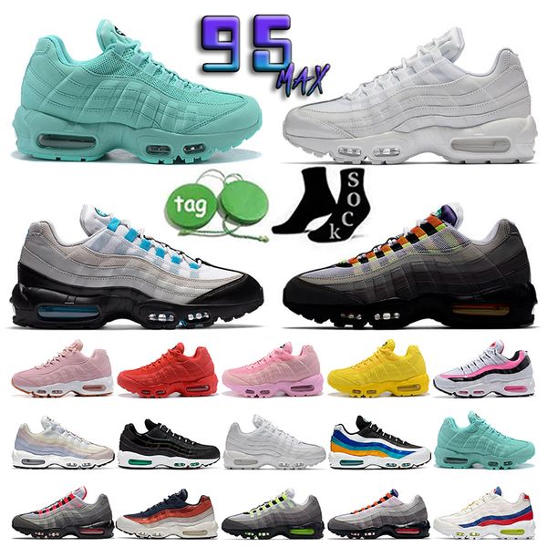 

2023 mens 95 og tt running club shoes classic triple black white navy blue neon soft sole grey greedy 3.0 sneakers 20th anniversary grape sa