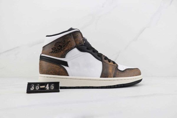 

basketball shoes with 1s mid men women wear away motifs sneaker