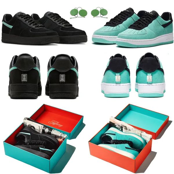 

2023 tiffany airforces classic 1 low running shoes blue black multi color men women trainers outdoor sports designer sneakers shoe 36-45