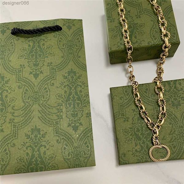 

vintage double letter chain necklaces interlocking letters pendant necklace designer everyday versatile pendants jewelry, Silver