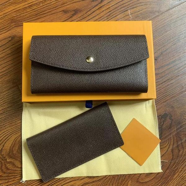 

whole 5 colors famous brand fashion wallets single zipper designer men women leather wallet lady ladies long purse with orange286d, Red;black