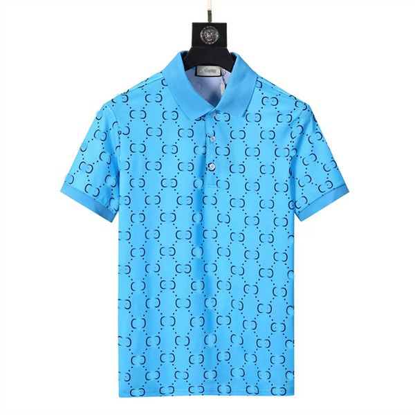 

polo shirt summer men's lapel designer short-sleeved t-shirt european station fashion slim mercerized cotton half-sleeved polo shirts m, White;black
