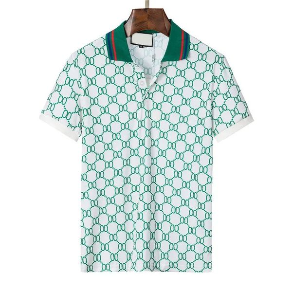

casual fashion mens t-shirts men polos luxury t shirt embroidered tees medusa cotton snake pattern polo-shirt collar polo shirts asian size, White;black