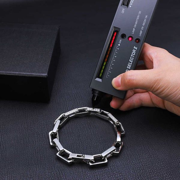 

designer bracelet fashion chain jewelry new diamond donkey home 10mm square titanium steel hip hop mosan pt3f, Black