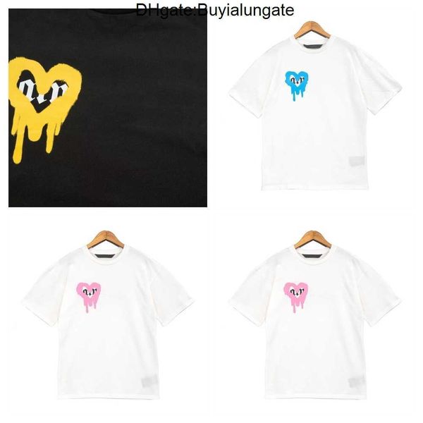 

men's t-shirts chao brand angel letter direct spray printing short sleeve t-shirt palm tree net red youth spring and summer, White;black