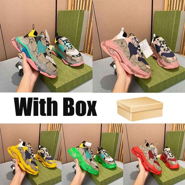 

casual shoes designer casual shoes the hacker project sneakers luxury women men triple s 100 rhyton sneaker trainers multicolor jogging vers, Black