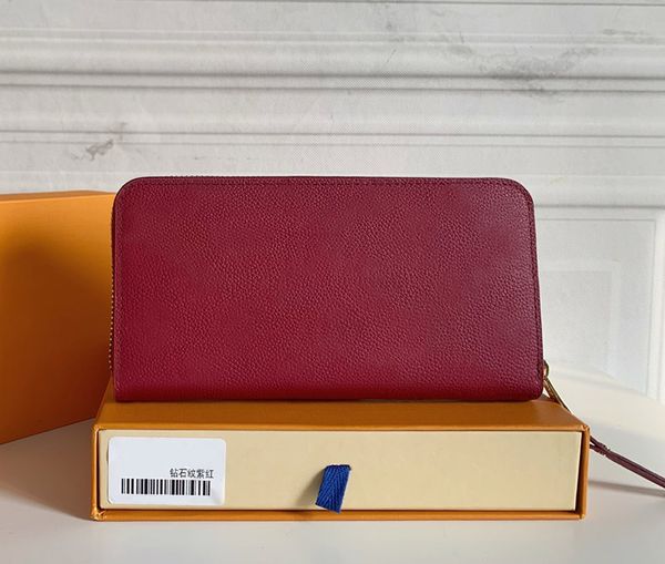 

fashion designer wallet luxury zippy purses womens wallets high-quality embossed monograms credit card holders ladies zipper money clutch ba, Red;black