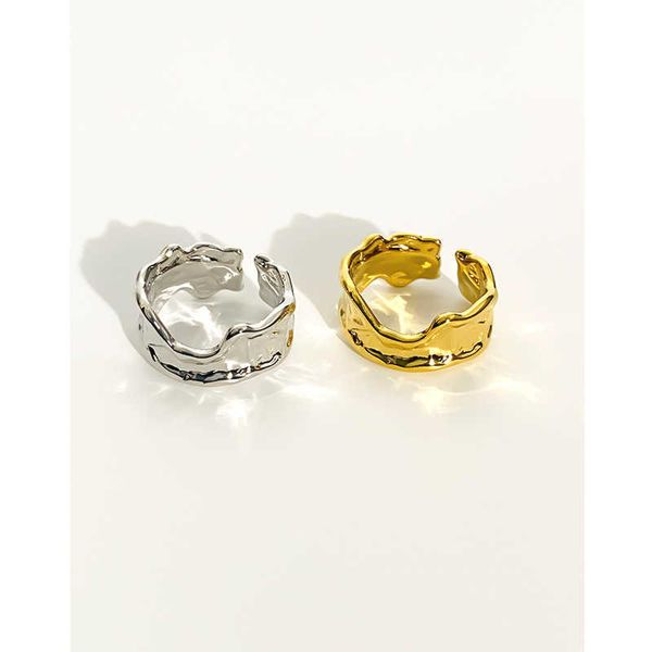 

jewelry new ring opening simple brass plated female vj9w, Silver