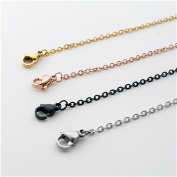 

diy rolo woman chains necklace 2mm stainless steel jewelry chain no fade choker for women gc1999, Silver