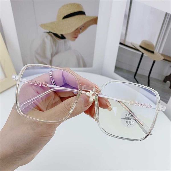 

designer glasses wu jinyan's same style small fragrance half frame fashion sunglasses ins anti blue light eyeglasses, White;black