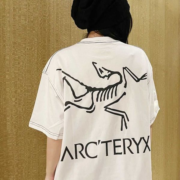 

arc'teryss t shirt for men women's arcterxy tshirts function new outdoor letter fashion printed cotton short sleeve 23ss branch tf, White;black