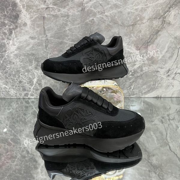 

new luxury designer casual shoes sole flat hight cut junior spikes flats blue black white diamond men women leather sneaker2023