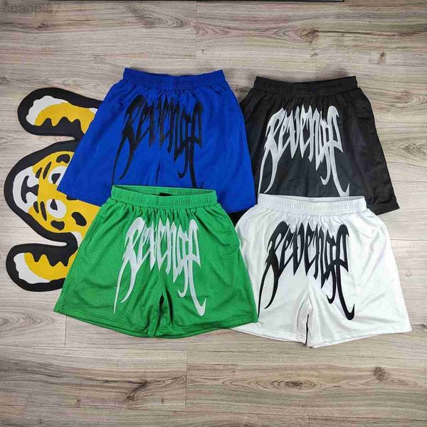 

designer fashion shorts revenge american summer letter embroidery ins elastic mesh sports basketball pants men, White;black