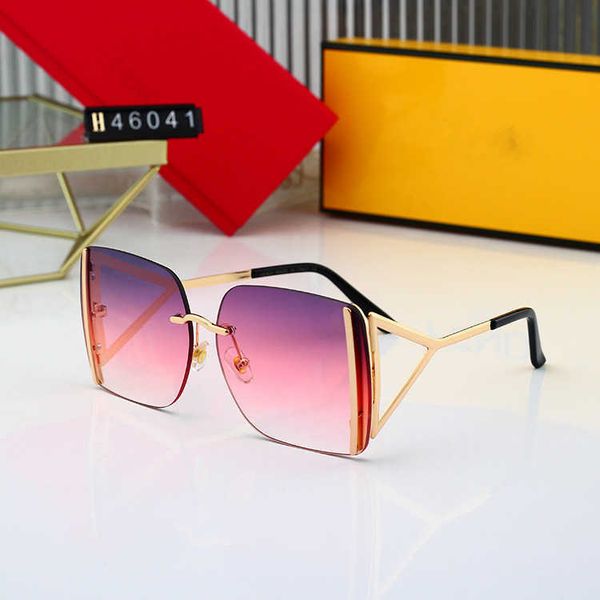 

frames 2023 new frameless trimmed for men and women fashion sunglasses, White;black