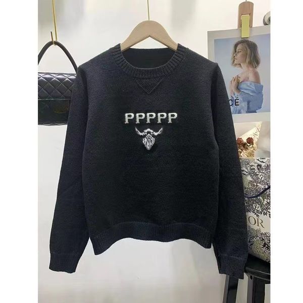 

designer sweater men women sweaters jumper embroidery print sweater knitted classic knitwear autumn winter keep warm jumpers mens design pul, White;black