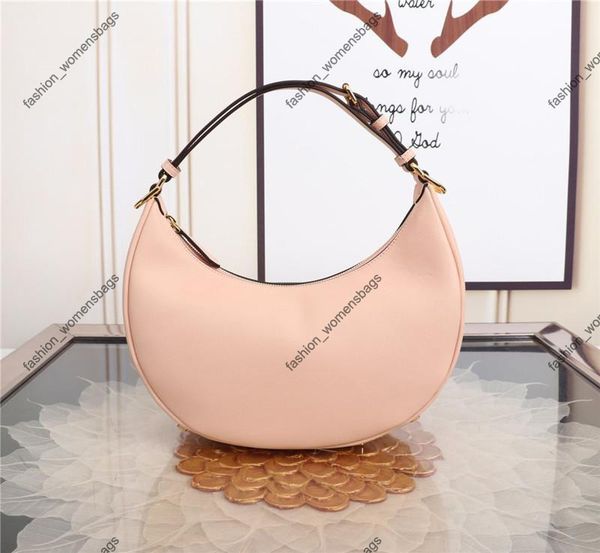 

10a designer bag small hobo women bags half moon soft pale handbags genuine leather charm laminated vintage gold metal hardware cross body s
