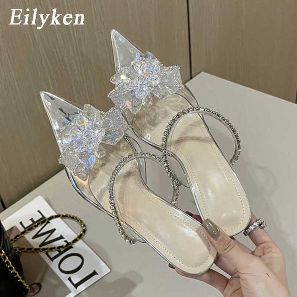 

dress shoes fashion string bead crystal buckle women pumps pointed toe low heels pvc transparent sandals wedding prom shoes 221130, Black