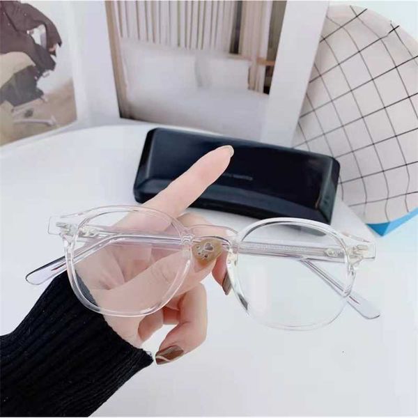 

designer glasses same plate mirror leg irregular square flat light tr90 myopic frame female rivet 72026, White;black