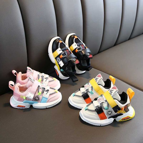 

athletic outdoor new 21-30 kids shoes children girls sneakers shoes for baby toddler sneakers casual shoes fashion breathable boys sports sh, Black