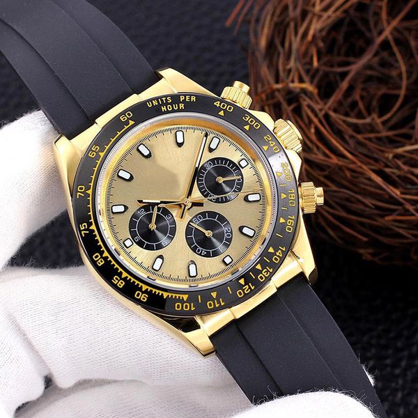 

montre luxe femme luxurious watch designer gold man automatic mechanical day tona sapphire 40mm stainless steel sky blue dial reloj hombre b, Slivery;brown