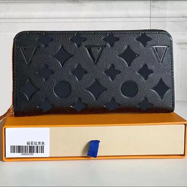 

fashion black empreinte long wallet women clutch ladies louiseitys viutonitys pu leather single zipper wallets classical corn purse card hol, Red;black