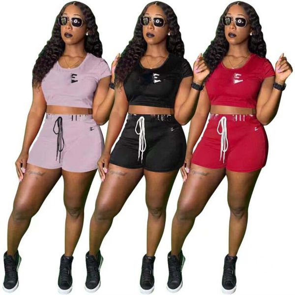 

women's tracksuits leisure designer short sleeves tracksuit yoga outfits women sports t shirt pants full letter printed leggings pants, Gray