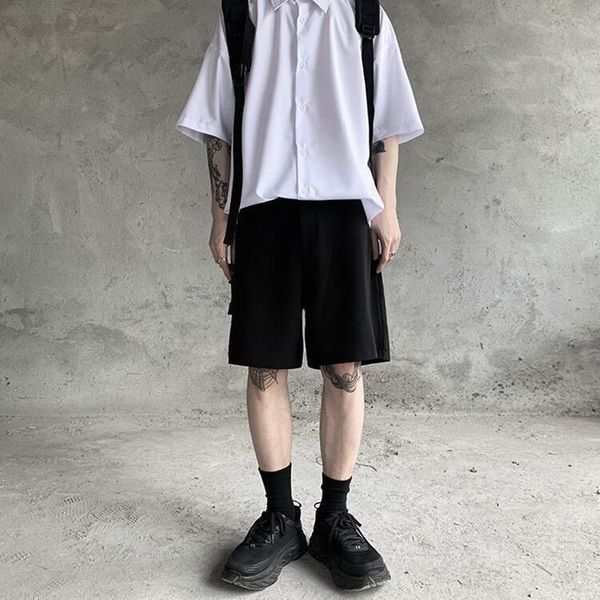 

men's shorts summer men's shorts casual harajuku jogging beach sports breathable male casual comfortable streetwear hip-hop shorts, White;black