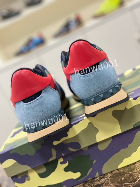 

new r men camouflage shoes fashion luxury designer sneakers leather sneaker rubber bottoms flats casual, Black