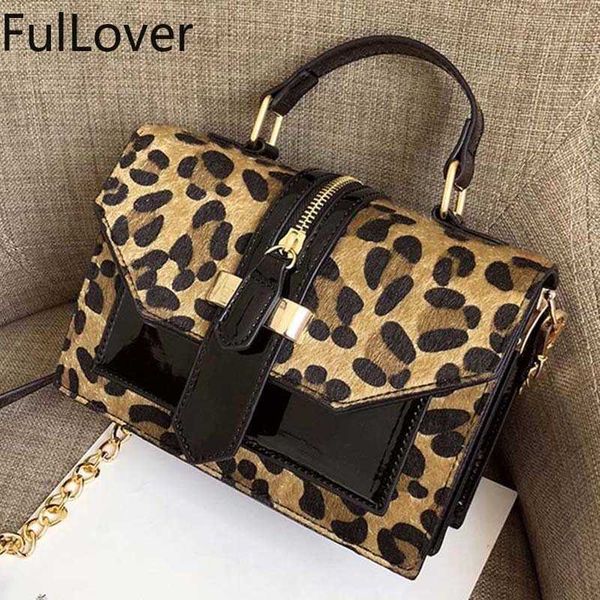 

female handbags new retro fashion leopard print portable square shoulder bags chain messenger bags large capacity bags 230308