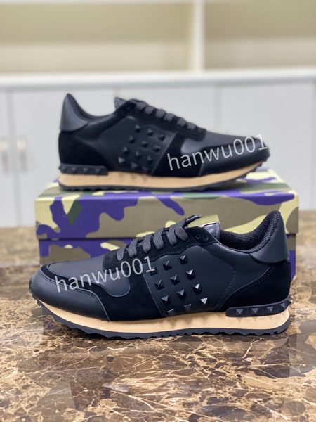 

2023 new designer casual shoes men women calfskin shoes vintage suede sneakers trainer platform lace leisure shoe, Black