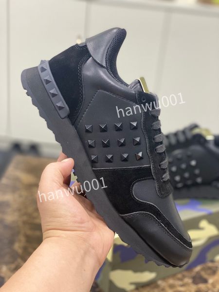 

2023 classic men's sneaker casual shoes canvas leather luxury sneakers for man designer trainer shoe, Black