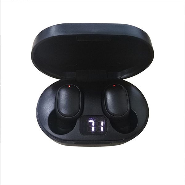 

e6s pro fone bluetooth earphones wireless headphones led display noise cancelling earbuds by mic wireless bluetooth headset with box package