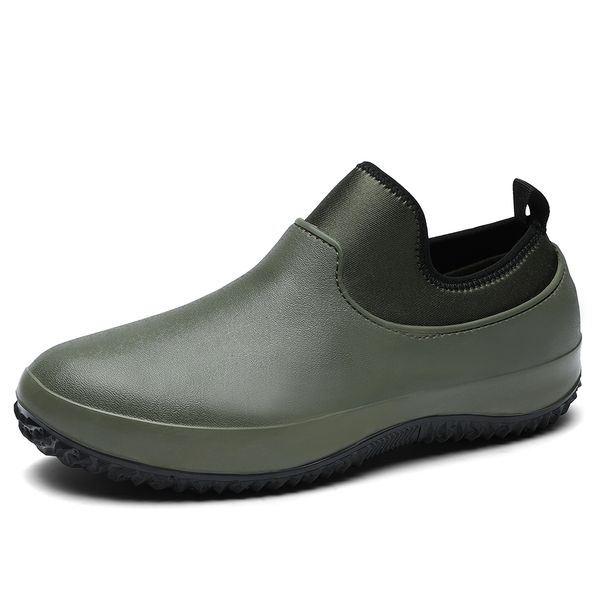 

slippers men slip on resistant oilproof kitchen shoes chef multifunctional restaurant garden waterproof safety work 230331, Black