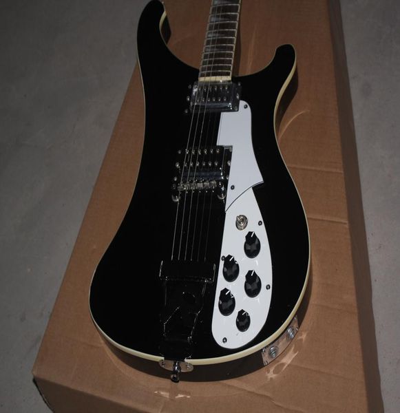 

4003 jetglo 6 strings black electric guitar triangle mother of pearloid fingerboard inlay8519966