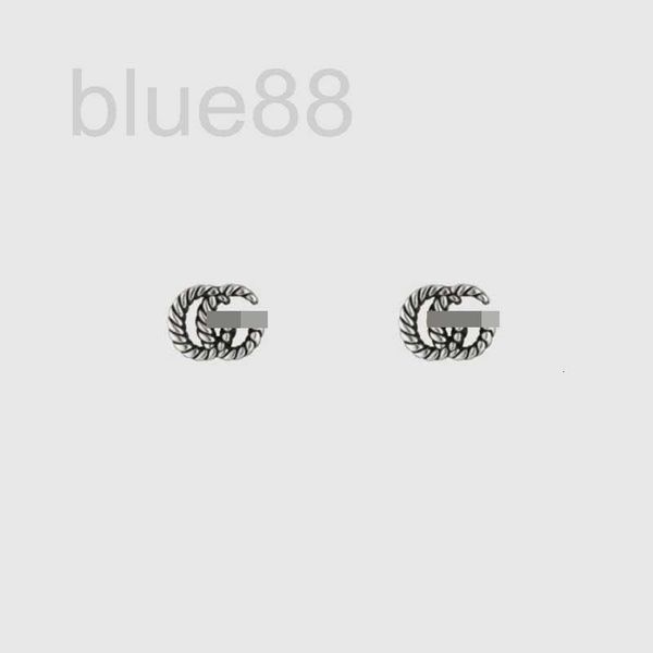 

stud designer classic ujia 925 sterling silver double earrings female net red temperament old style jewelry zwlk, Golden;silver