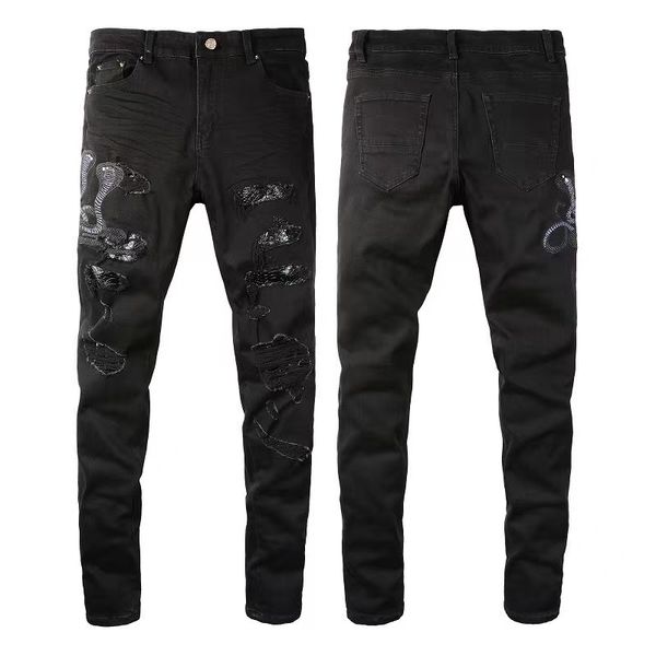 

2023 new mens luxury designer denim amirs amiris jeans holes trousers jean coolguy biker pants man clothing big amirs amiris, Blue