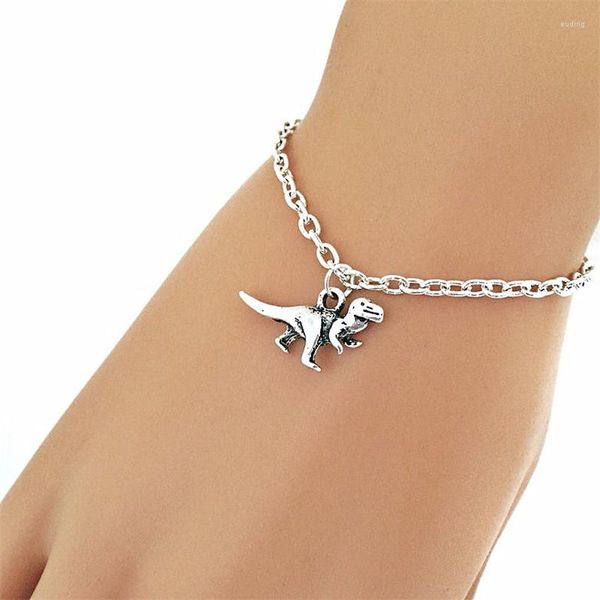 

designer bracelet charm bracelets tiny dinosaur bracelet animal jewelry, Black