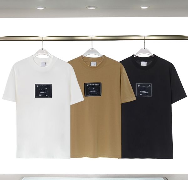 

2023 bu summer mens bur designer t shirt casual man womens tees with letters print short sleeves sell luxury hip hop clothes s-xl mens desig, White;black