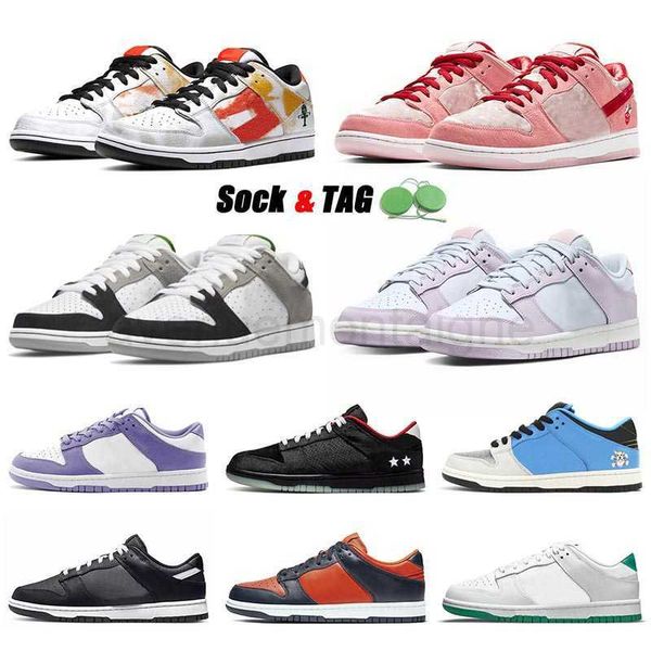 

fashion 2022 low running shoes big size 13 men women raygun tie dye white chlorophyll valentine day easter reto black white pink foam sneake