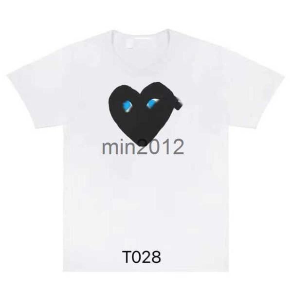 

men's t-shirts fashion mens play t shirt printing designer red heart commes casual high quanlity, White;black