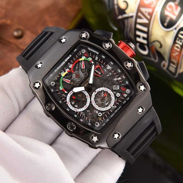

luxury mechanical watch richar men's watch multifunctional chronograph ip plating 8ijz, Slivery;brown